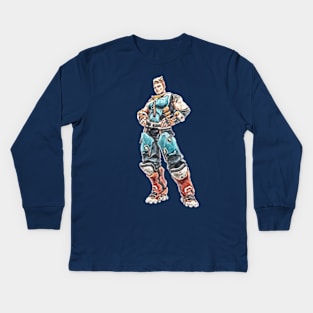 Overwatch Zarya Racer Skin Kids Long Sleeve T-Shirt